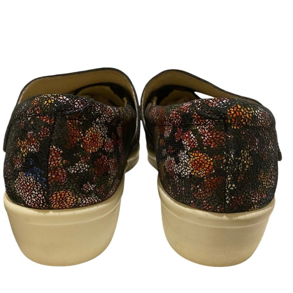 Algeria Clog Mule Shoes Leather Black Floral Comfortable Professional - Picture 7 of 14